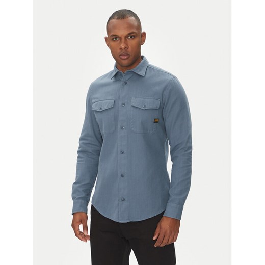 G-Star Raw Koszula Marine D24963-D454 Niebieski Slim Fit ze sklepu MODIVO w kategorii Koszule męskie - zdjęcie 182695297