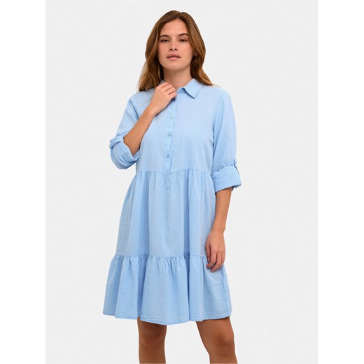 Kaffe Sukienka koszulowa Naya 10505399 Błękitny Relaxed Fit ze sklepu MODIVO w kategorii Sukienki - zdjęcie 182695315