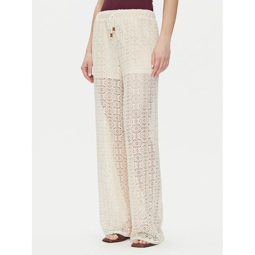 Vero Moda Spodnie materiałowe Maya 10325044 Beżowy Wide Leg ze sklepu MODIVO w kategorii Spodnie damskie - zdjęcie 182695328