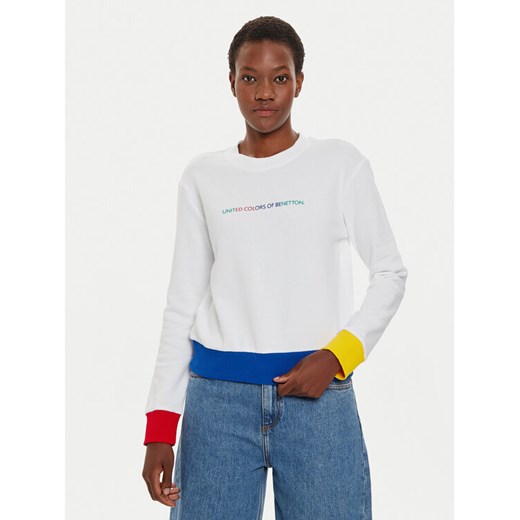United Colors Of Benetton Bluza 3J68D107Z Biały Regular Fit United Colors Of Benetton S MODIVO
