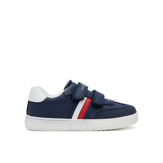 Tommy Hilfiger Sneakersy Stripes Low Cut Lace Velcro Sneaker T1X9-33840-1269 S Granatowy ze sklepu MODIVO w kategorii Buty sportowe dziecięce - zdjęcie 182695386