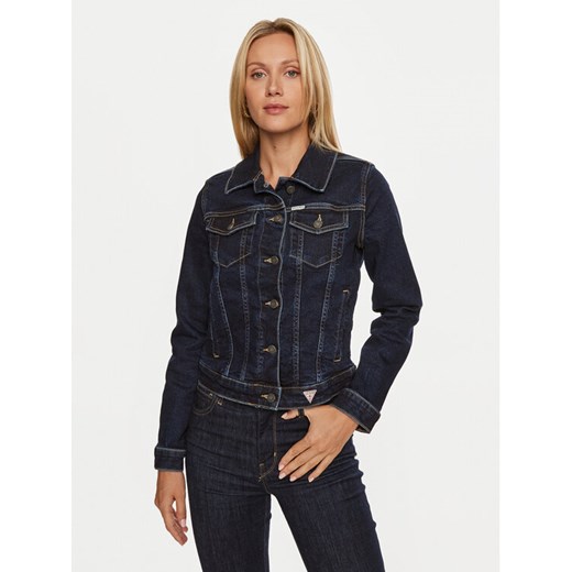 Guess Jeans Kurtka jeansowa W4YN55 D5CB1 Granatowy Regular Fit ze sklepu MODIVO w kategorii Kurtki damskie - zdjęcie 182695487