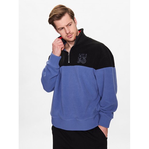 Hugo Polar Dorpion 50482858 Niebieski Relaxed Fit ze sklepu MODIVO w kategorii Bluzy męskie - zdjęcie 182695516