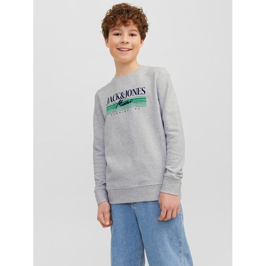 Jack&Jones Junior Bluza 12235502 Szary Standard Fit ze sklepu MODIVO w kategorii Bluzy chłopięce - zdjęcie 182695565