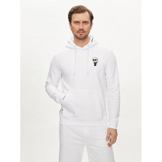 KARL LAGERFELD Bluza 705031 542900 Biały Regular Fit ze sklepu MODIVO w kategorii Bluzy męskie - zdjęcie 182695579