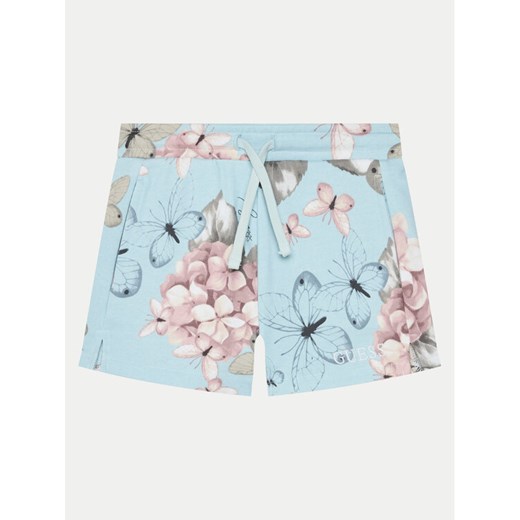 Guess Szorty materiałowe J5RD15 KA6R4 Kolorowy Relaxed Fit ze sklepu MODIVO w kategorii Spodenki dziewczęce - zdjęcie 182695615
