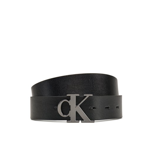 Calvin Klein Jeans Pasek Męski Monogram Plaque 35mm Rev/Adj LV04G7002G Czarny ze sklepu MODIVO w kategorii Paski męskie - zdjęcie 182695887