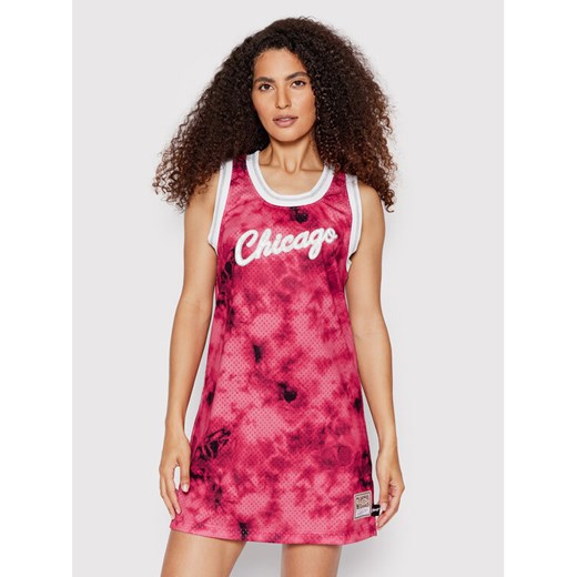 Mitchell & Ness Sukienka codzienna TDRSLF19018 Czerwony Regular Fit ze sklepu MODIVO w kategorii Sukienki - zdjęcie 182695895