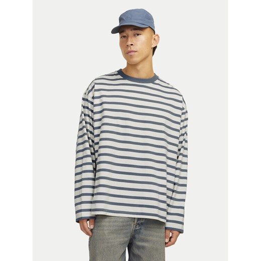 Jack&Jones Longsleeve Islington 12273202 Niebieski Loose Fit ze sklepu MODIVO w kategorii T-shirty męskie - zdjęcie 182695907