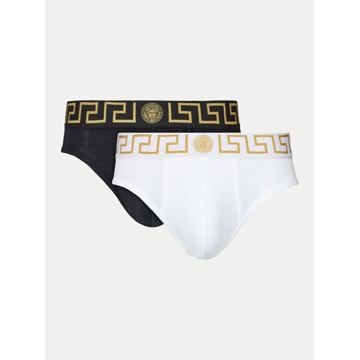 Versace Komplet 2 par slipów AU10180 1A10011 Czarny ze sklepu MODIVO w kategorii Majtki męskie - zdjęcie 182695957