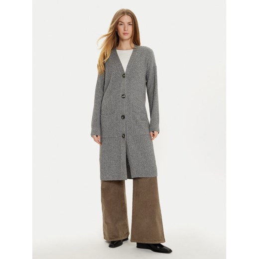 United Colors Of Benetton Kardigan 126WD604F Szary Regular Fit ze sklepu MODIVO w kategorii Swetry damskie - zdjęcie 182696059