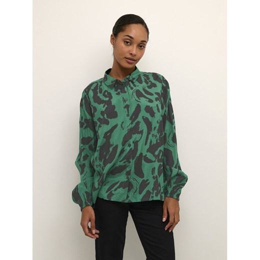 Kaffe Koszula Kapollie 10507800 Zielony Loose Fit ze sklepu MODIVO w kategorii Koszule damskie - zdjęcie 182696085