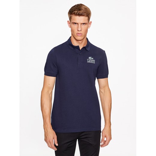 Lacoste Polo PH1136 Granatowy Regular Fit ze sklepu MODIVO w kategorii T-shirty męskie - zdjęcie 182696165