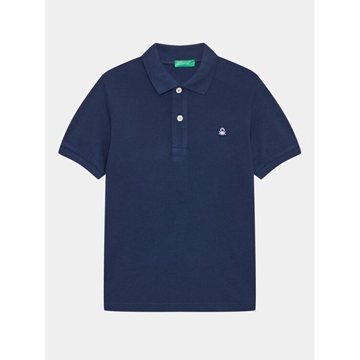 United Colors Of Benetton Polo 3089C300Q Granatowy Regular Fit ze sklepu MODIVO w kategorii T-shirty chłopięce - zdjęcie 182696177