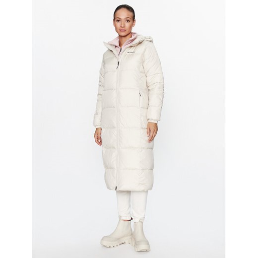 Columbia Kurtka zimowa Puffect™ Long Jacket Brązowy Regular Fit ze sklepu MODIVO w kategorii Kurtki damskie - zdjęcie 182696248