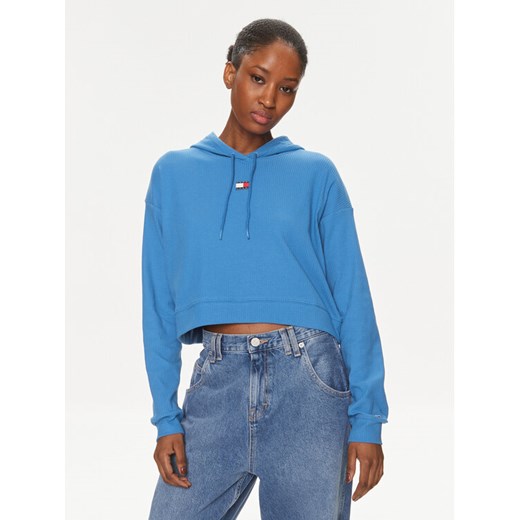 Tommy Jeans Bluza Herritage UW0UW05153 Niebieski Regular Fit ze sklepu MODIVO w kategorii Bluzy damskie - zdjęcie 182696297