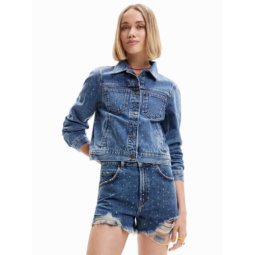 Desigual Kurtka jeansowa Benita 23SWED37 Niebieski Regular Fit ze sklepu MODIVO w kategorii Kurtki damskie - zdjęcie 182696299