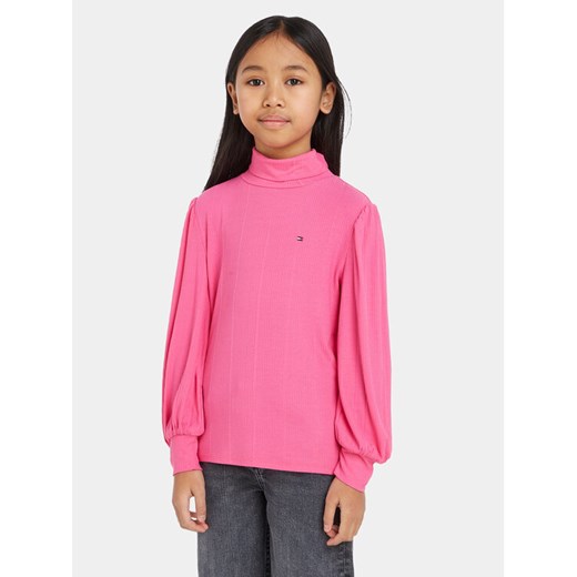 Tommy Hilfiger Bluzka KG0KG07594 Różowy Regular Fit ze sklepu MODIVO w kategorii Bluzki dziewczęce - zdjęcie 182696528