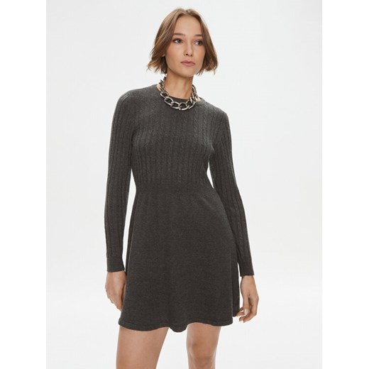 ONLY Sukienka dzianinowa 15306551 Szary Regular Fit ze sklepu MODIVO w kategorii Sukienki - zdjęcie 182696608