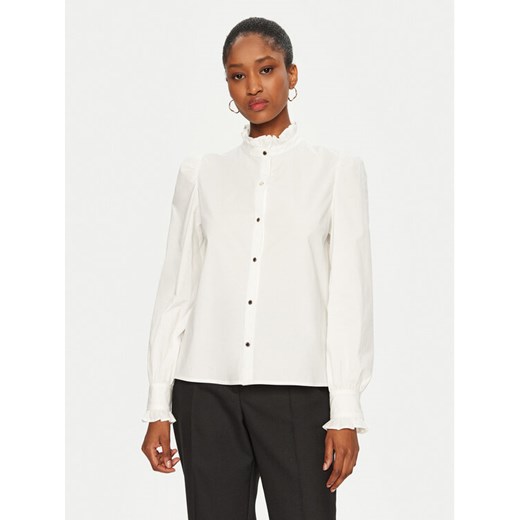 Morgan Bluzka 242-CHLOE Écru Regular Fit ze sklepu MODIVO w kategorii Koszule damskie - zdjęcie 182696645