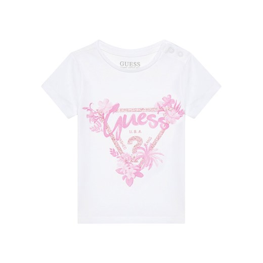 Guess T-Shirt A5GI03 K6YW4 Biały Regular Fit ze sklepu MODIVO w kategorii Kaftaniki i bluzki - zdjęcie 182696699