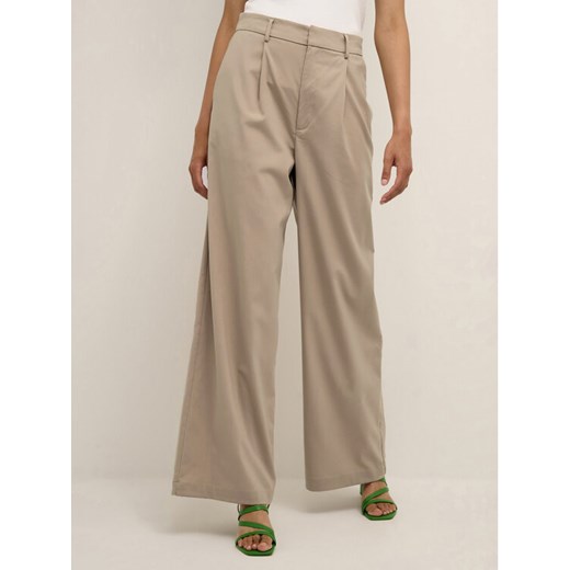 Karen by Simonsen Spodnie materiałowe Herta 10104253 Beżowy Straight Fit ze sklepu MODIVO w kategorii Spodnie damskie - zdjęcie 182696706