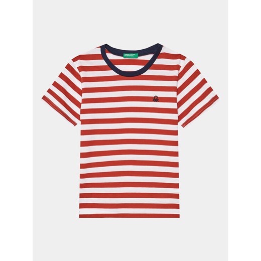 United Colors Of Benetton T-Shirt 3EJGG10CZ Czerwony Regular Fit ze sklepu MODIVO w kategorii T-shirty chłopięce - zdjęcie 182696716