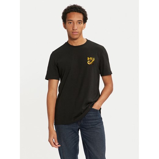 Hugo T-Shirt Diridumti 50522134 Czarny Regular Fit ze sklepu MODIVO w kategorii T-shirty męskie - zdjęcie 182696745