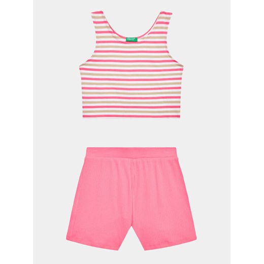 United Colors Of Benetton Komplet top i spodenki 3NVVCK008 Kolorowy Regular Fit ze sklepu MODIVO w kategorii Komplety dziewczęce - zdjęcie 182696867