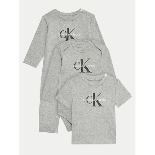Calvin Klein Jeans Komplet dziecięcy IN0IN00212 Szary Regular Fit ze sklepu MODIVO w kategorii Komplety dziewczęce - zdjęcie 182696897
