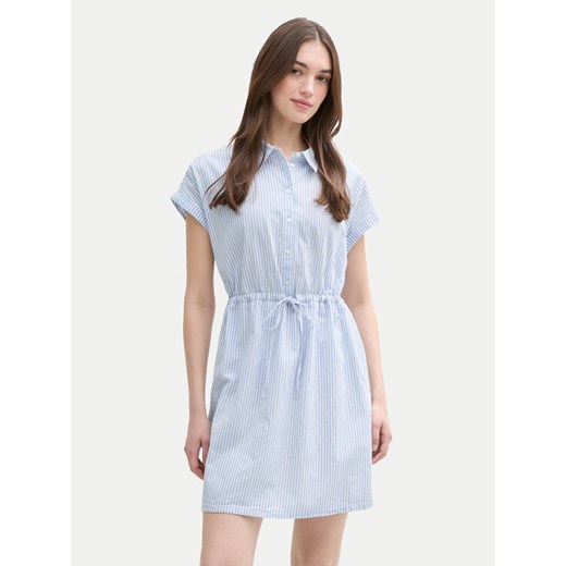 Tom Tailor Denim Sukienka koszulowa 1045766 Niebieski Regular Fit ze sklepu MODIVO w kategorii Sukienki - zdjęcie 182696935