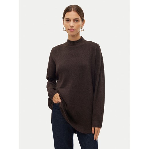 Vero Moda Sweter Plaza 10290784 Brązowy Loose Fit ze sklepu MODIVO w kategorii Swetry damskie - zdjęcie 182697025