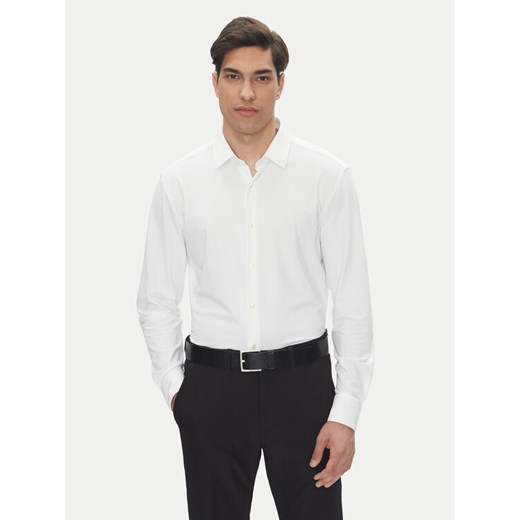 BOSS Koszula P-Hank 50539398 Biały Slim Fit ze sklepu MODIVO w kategorii Koszule męskie - zdjęcie 182697137