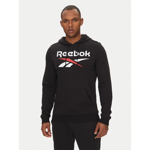 Reebok Bluza Identhlty Big Logo 100221781 Czarny Regular Fit ze sklepu MODIVO w kategorii Bluzy męskie - zdjęcie 182697229