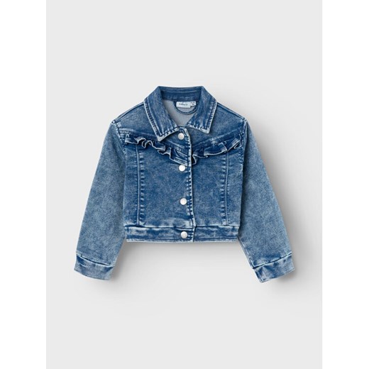 NAME IT Kurtka jeansowa Emma 13226505 Niebieski Regular Fit ze sklepu MODIVO w kategorii Kombinezony i kurtki - zdjęcie 182697257