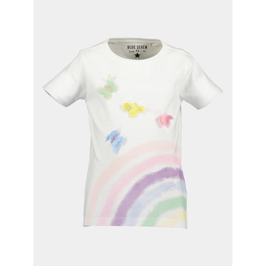 Blue Seven T-Shirt 702301 X Biały Regular Fit ze sklepu MODIVO w kategorii Bluzki dziewczęce - zdjęcie 182697275