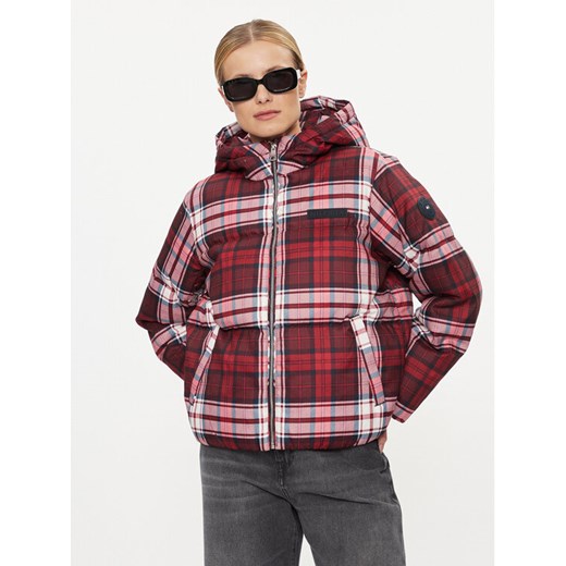 Tommy Hilfiger Kurtka zimowa New York Tartan WW0WW40233 Czerwony Relaxed Fit ze sklepu MODIVO w kategorii Kurtki damskie - zdjęcie 182697328