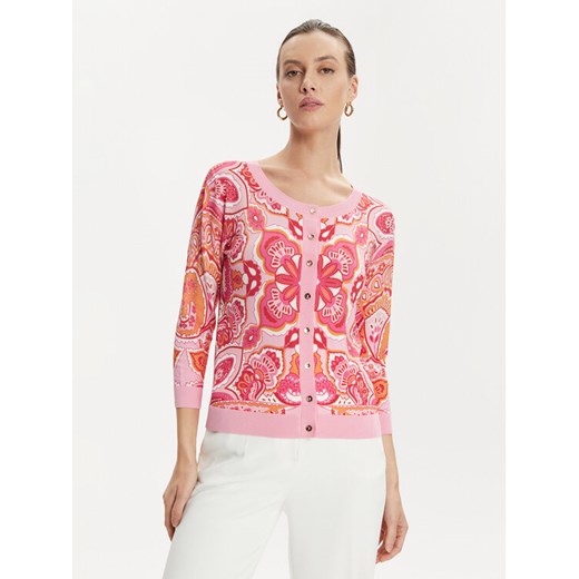 Luisa Spagnoli Kardigan Crostone 58242 Różowy Regular Fit ze sklepu MODIVO w kategorii Swetry damskie - zdjęcie 182697368