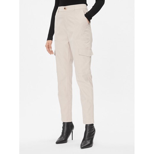 ONLY Spodnie materiałowe 15304640 Beżowy Regular Fit ze sklepu MODIVO w kategorii Spodnie damskie - zdjęcie 182697568