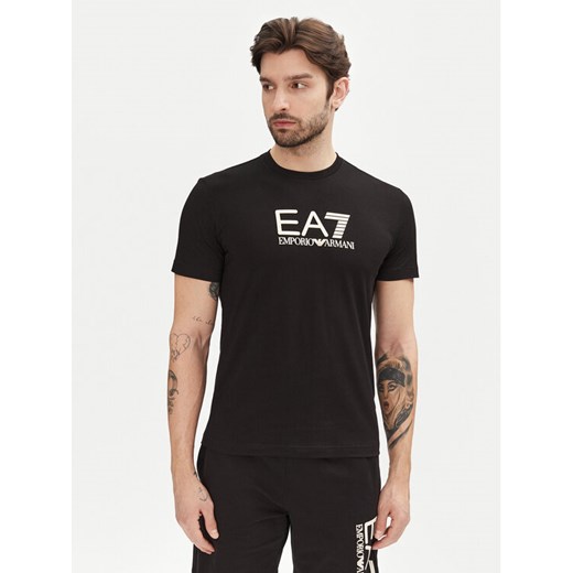 EA7 Emporio Armani T-Shirt 7M000224 AF10375 MC156 Czarny Regular Fit ze sklepu MODIVO w kategorii T-shirty męskie - zdjęcie 182697616