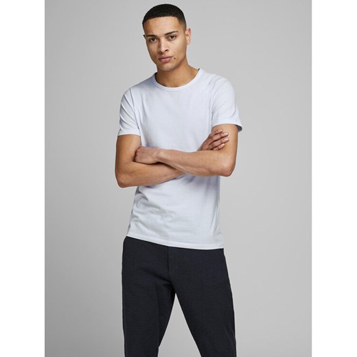 Jack&Jones T-Shirt Basic 12058529 Biały Stretch Fit ze sklepu MODIVO w kategorii T-shirty męskie - zdjęcie 182697659