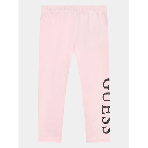 Guess Legginsy K3YB01 K82K0 Różowy Slim Fit ze sklepu MODIVO w kategorii Spodnie dziewczęce - zdjęcie 182697695