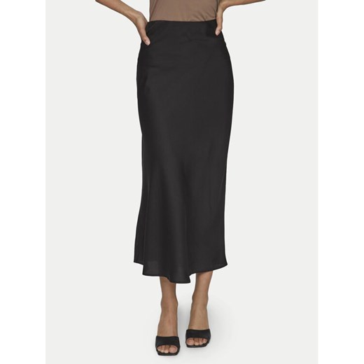 Vila Spódnica midi Elliette 14084182 Czarny Regular Fit ze sklepu MODIVO w kategorii Spódnice - zdjęcie 182697729