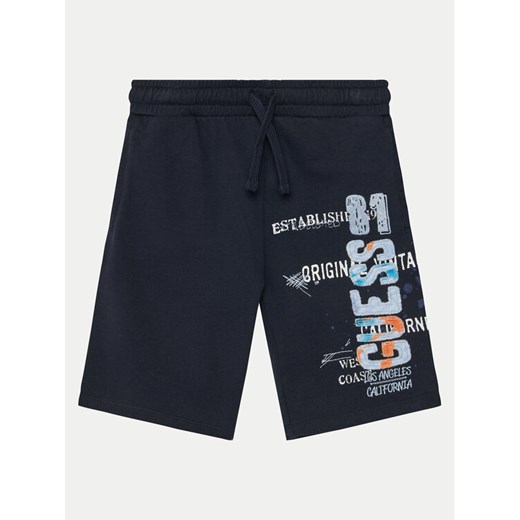 Guess Szorty materiałowe L5GD06 KA6R4 Niebieski Regular Fit ze sklepu MODIVO w kategorii Spodenki chłopięce - zdjęcie 182697745