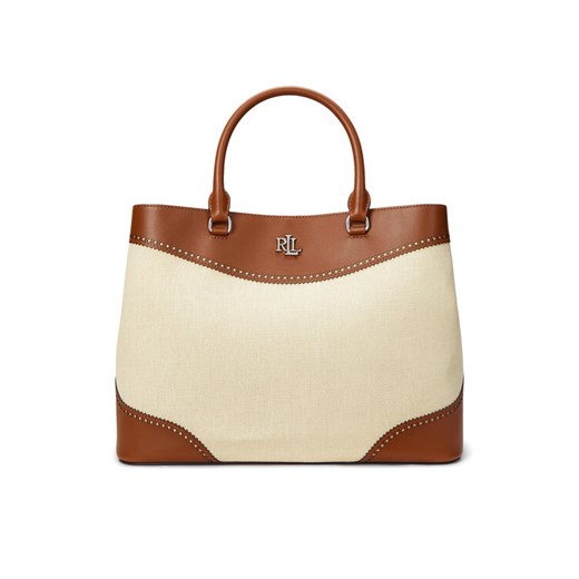LAUREN RALPH LAUREN Torebka Marcy 431966776001 Beżowy ze sklepu MODIVO w kategorii Torby Shopper bag - zdjęcie 182697759