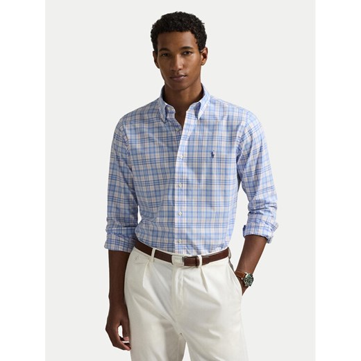 Polo Ralph Lauren Koszula 710968937001 Błękitny Custom Fit ze sklepu MODIVO w kategorii Koszule męskie - zdjęcie 182697787
