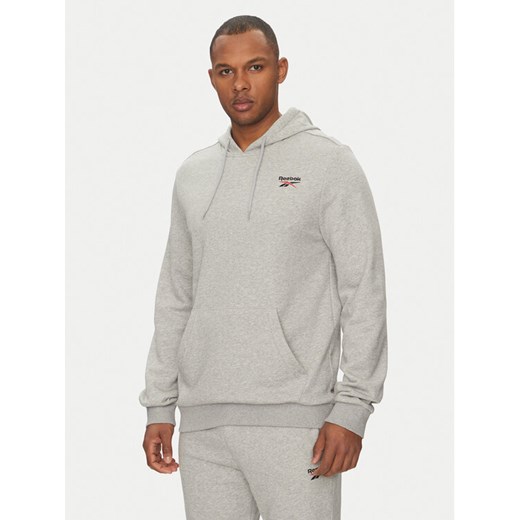 Reebok Bluza 100221785 Szary Regular Fit ze sklepu MODIVO w kategorii Bluzy męskie - zdjęcie 182697856