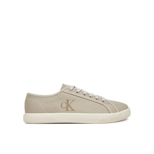 Calvin Klein Jeans Tenisówki Ess Vulc Low Cv Mg Wn YW0YW01762 Beżowy ze sklepu MODIVO w kategorii Trampki damskie - zdjęcie 182697875