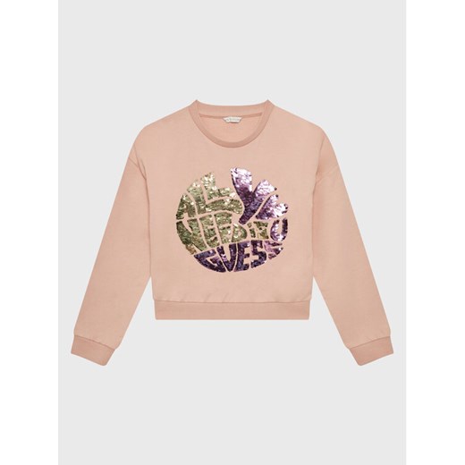 Guess Bluza J3GQ02 K82T0 Pomarańczowy Regular Fit ze sklepu MODIVO w kategorii Bluzy dziewczęce - zdjęcie 182697885