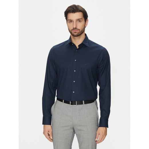 Michael Kors Koszula MD0MD91514 Granatowy Slim Fit ze sklepu MODIVO w kategorii Koszule męskie - zdjęcie 182697887